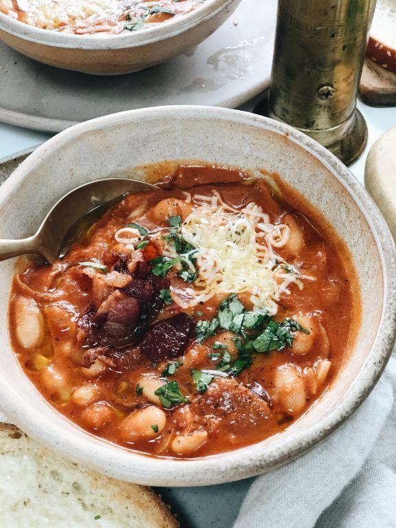 Smoky White Bean and Bacon Soup