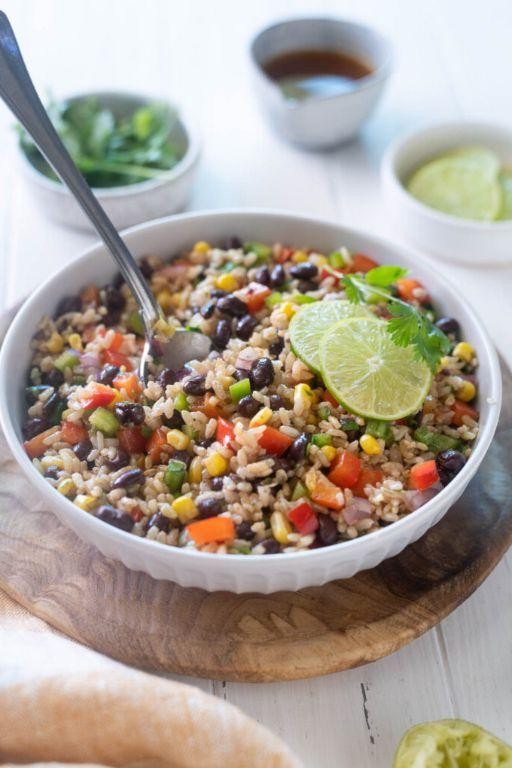 Southwestern Rice Salad with Corn and Lime Dressing