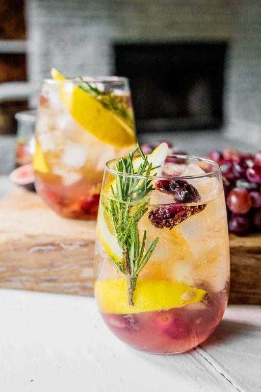 Sparkling Grape and Rosemary Punch
