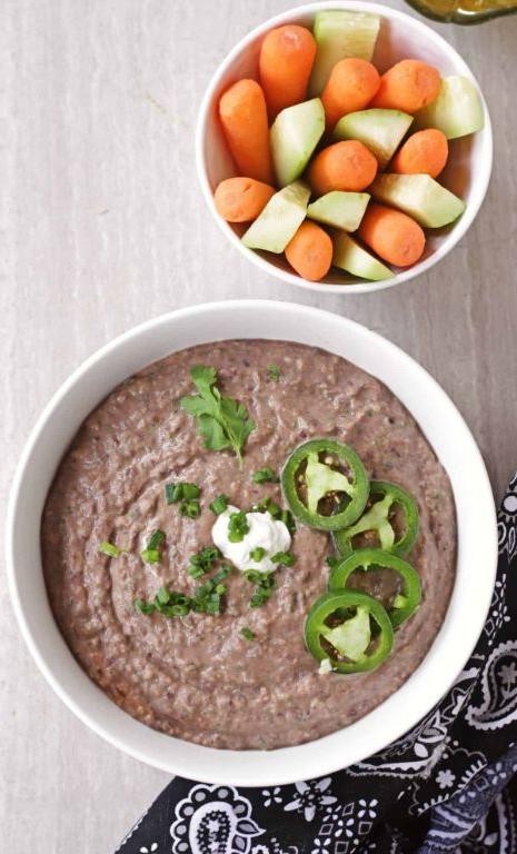 Spicy Black Bean Veggie Dip