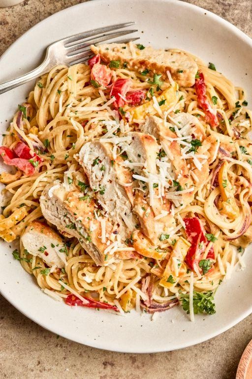 Spicy Chicken Scampi with Red Pepper Flakes