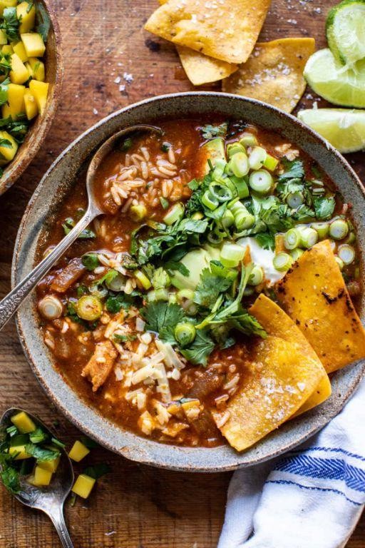 Spicy Crockpot Chicken Tortilla Soup