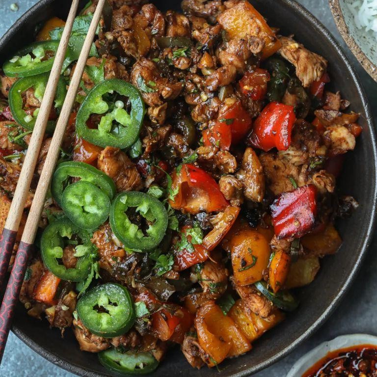 Spicy Ghallaba with Jalapenos and Bell Peppers
