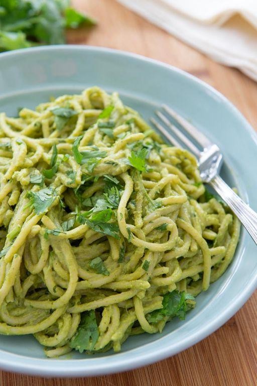 Spicy Green Spaghetti with Jalapenos