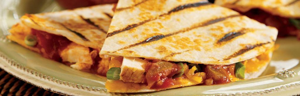 Spicy Grilled Chicken Quesadillas