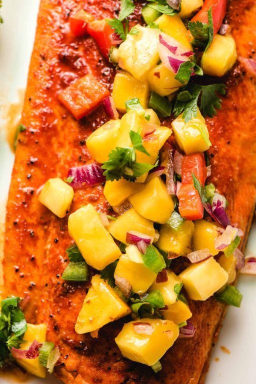 Spicy Grilled Salmon with Mango Salsa