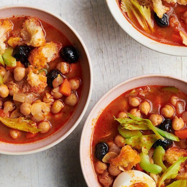 Spicy Harissa and Chickpea Soup