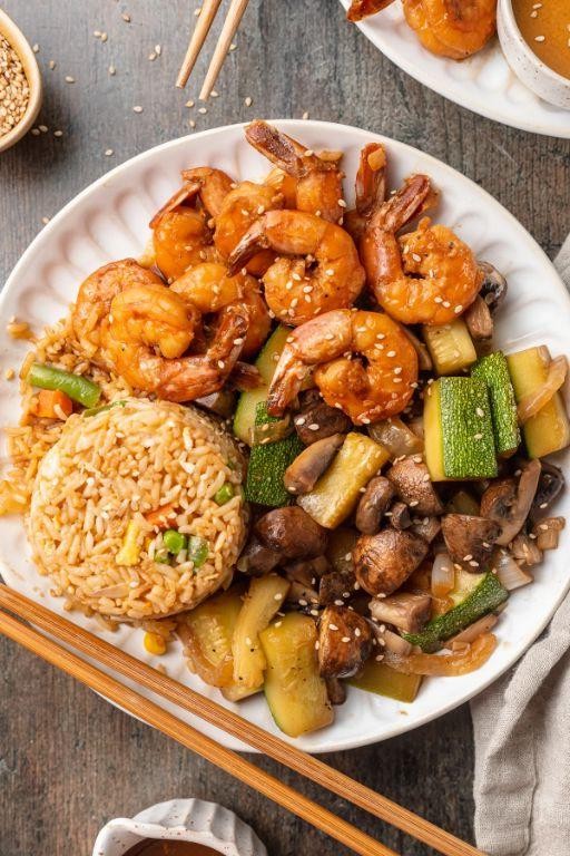 Spicy Hibachi Shrimp with Zucchini