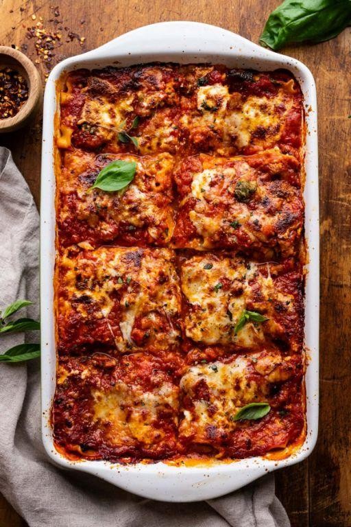 Spicy Italian Sausage and Ground Beef Lasagna
