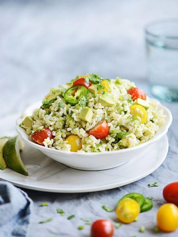 Spicy Mexican Rice Salad with Avocado