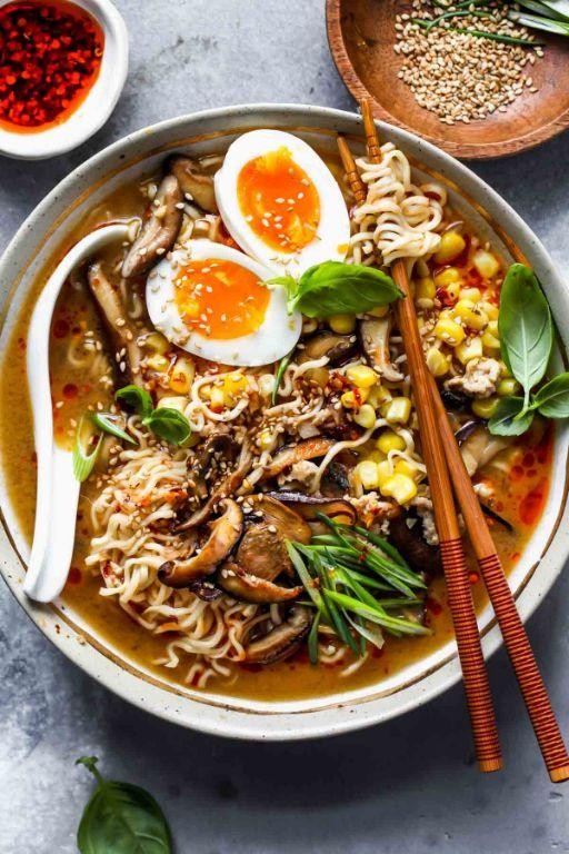 Spicy Miso Ramen with Soft Boiled Egg