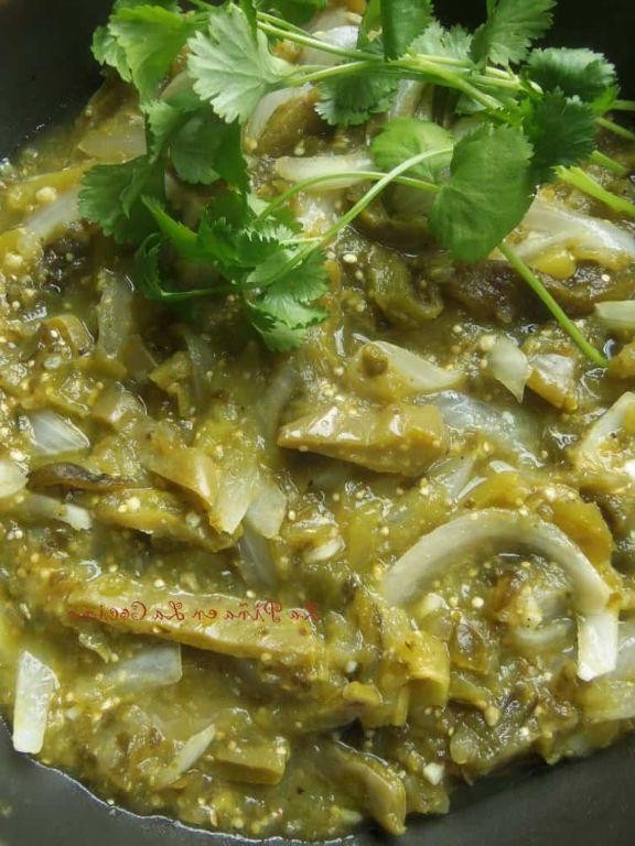 Spicy Nopales Salsa Verde