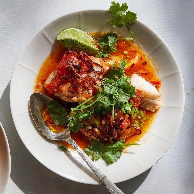 Spicy Poached Cod with Tomato and Chili