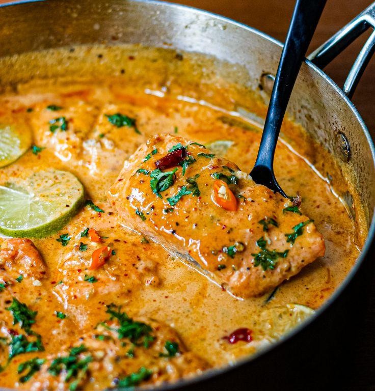 Spicy Salmon Curry with Coconut Milk