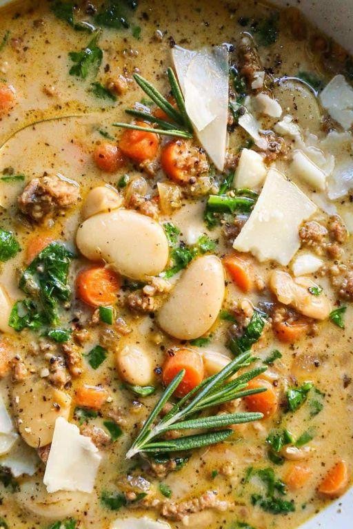 Spicy Sausage and White Bean Soup