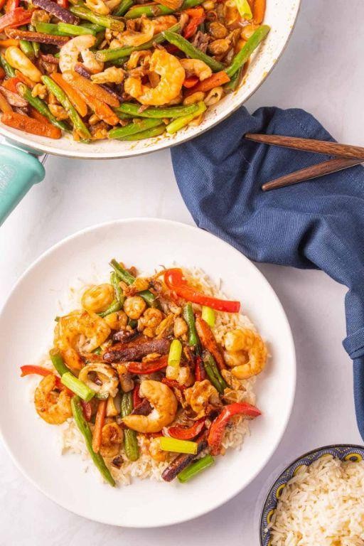 Spicy Seafood Mix Stir Fry