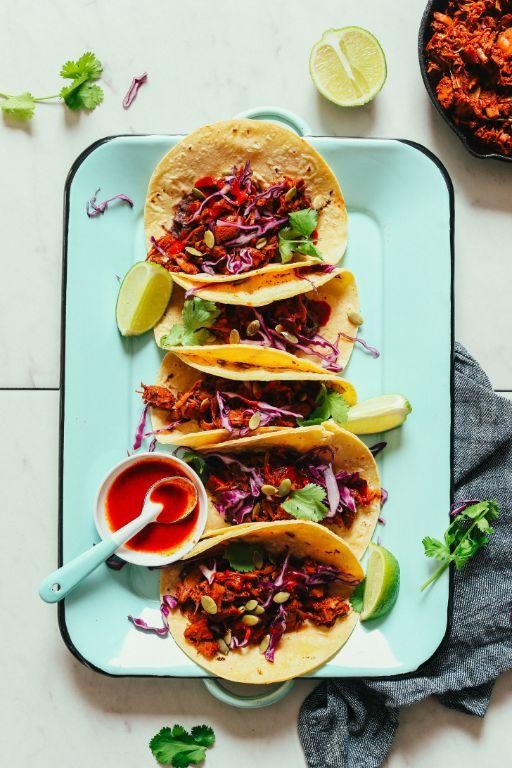 Spicy Shredded Jackfruit Tacos