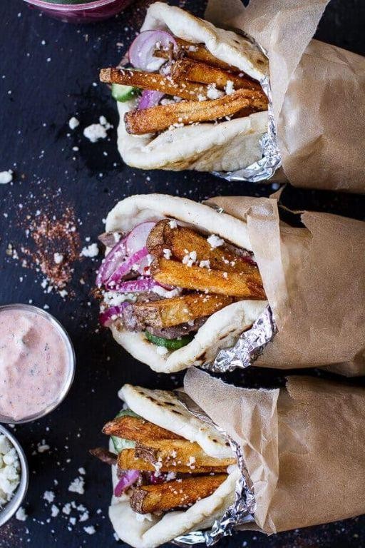 Spicy Shredded Lamb Gyros