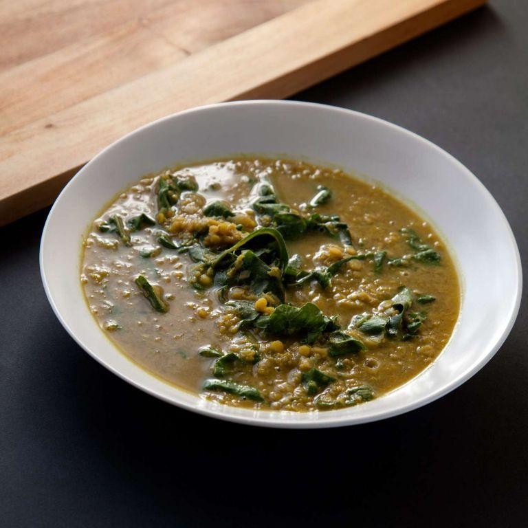 Spicy Swiss Chard and Lentil Soup