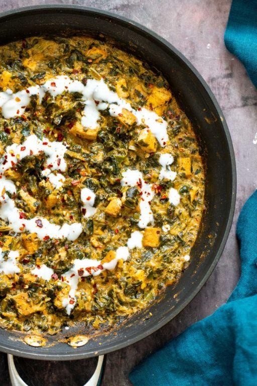 Spicy Tofu Curry with Spinach