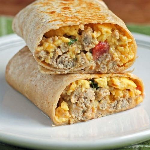 Spicy Turkey Breakfast Burritos