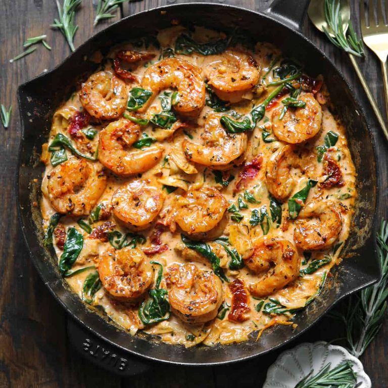 Spicy Tuscan Shrimp Pasta