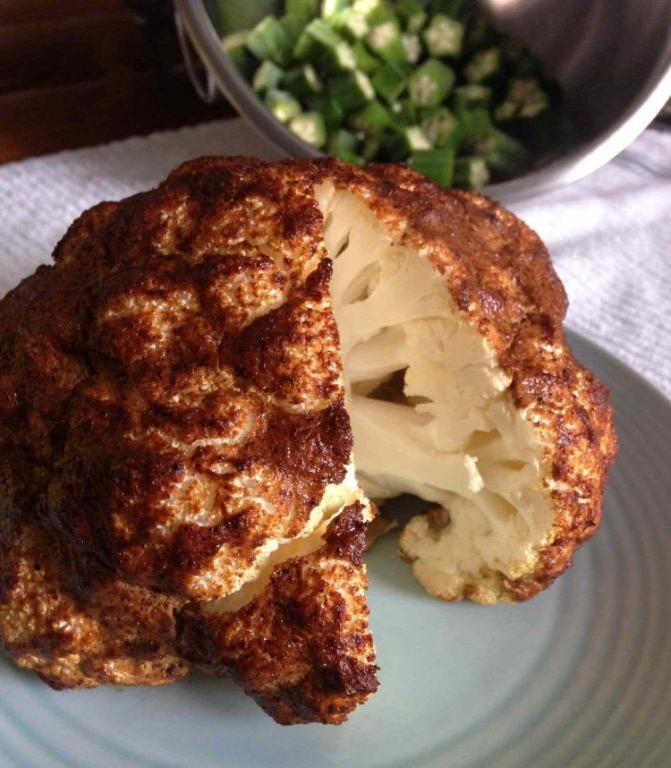 Spicy Whole Roasted Cauliflower