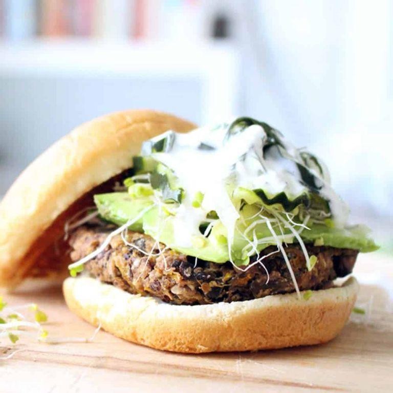 Spicy Wild Rice and Black Bean Burgers