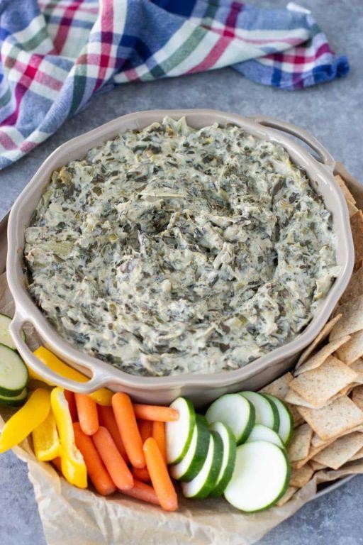 Spinach Artichoke Veggie Dip