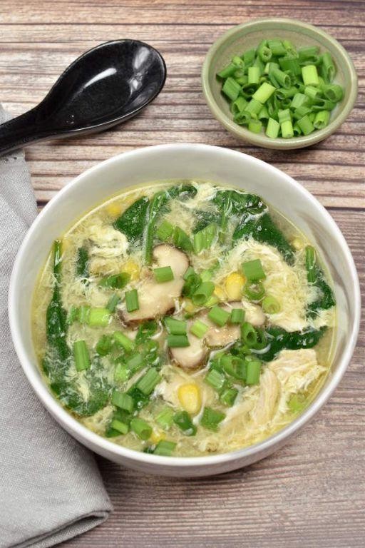 Spinach and Corn Chinese Soup