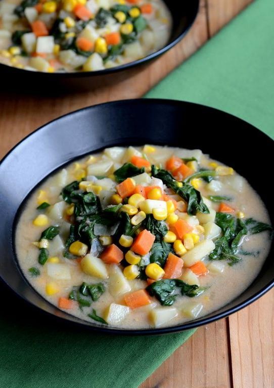 Spinach and Corn Soup