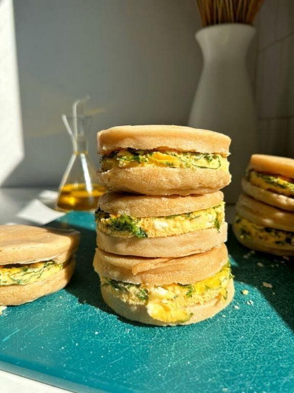 Spinach and Feta Breakfast Sandwich