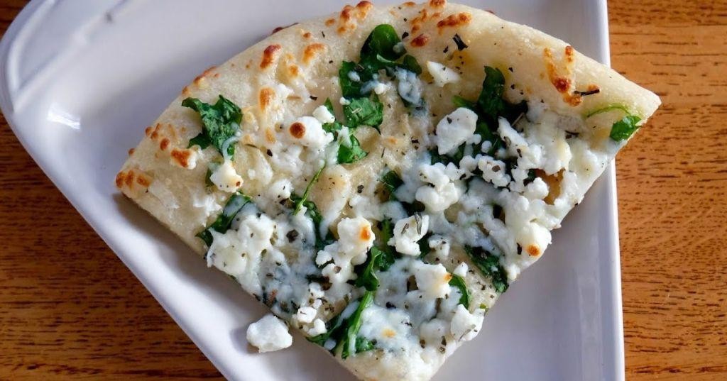 Spinach and Feta White Pizza