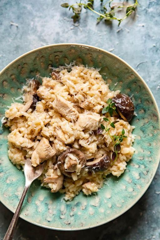 Spring Chicken and Mushroom Risotto