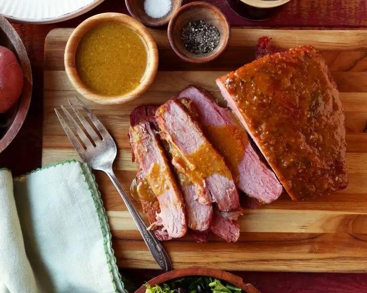 Stove Top Corned Beef with Brown Sugar Glaze