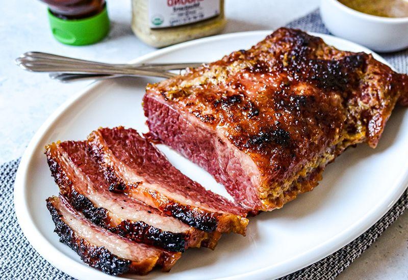 Stove Top Corned Beef with Honey Mustard Sauce