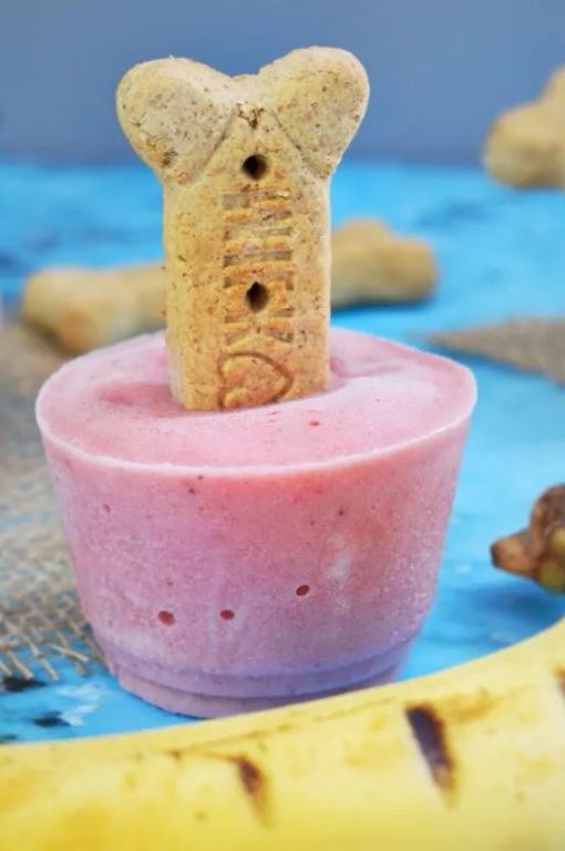 Strawberry Banana Pupsicles