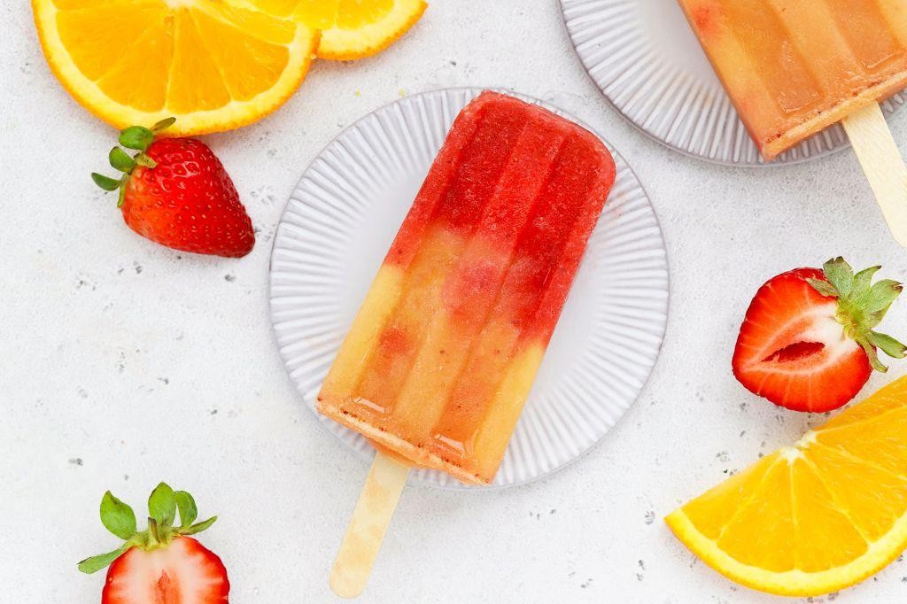 Strawberry Orange Popsicles