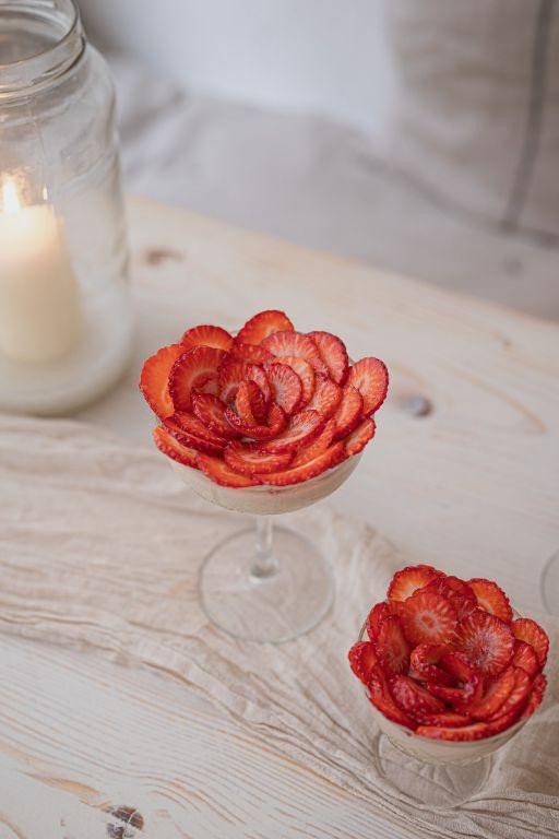 Strawberry Rose Panna Cotta