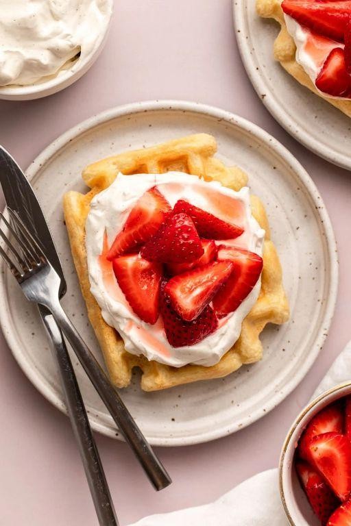 Strawberry Shortcake Gluten-Free Waffles