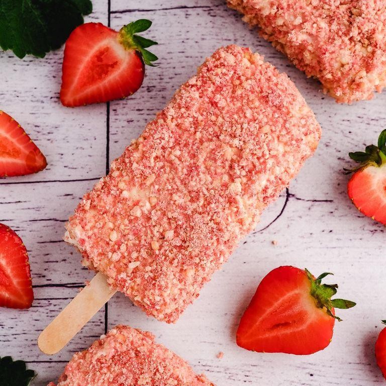 Strawberry Shortcake Ice Cream Bars