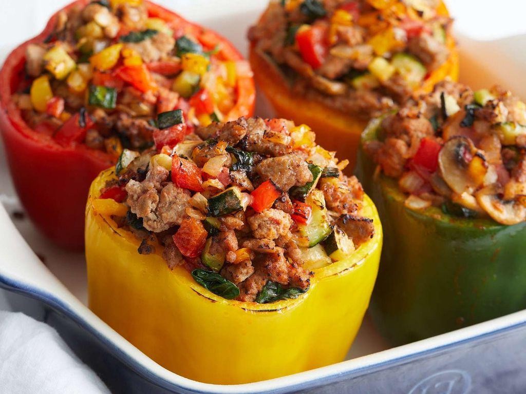 Stuffed Bell Peppers with Lean Turkey