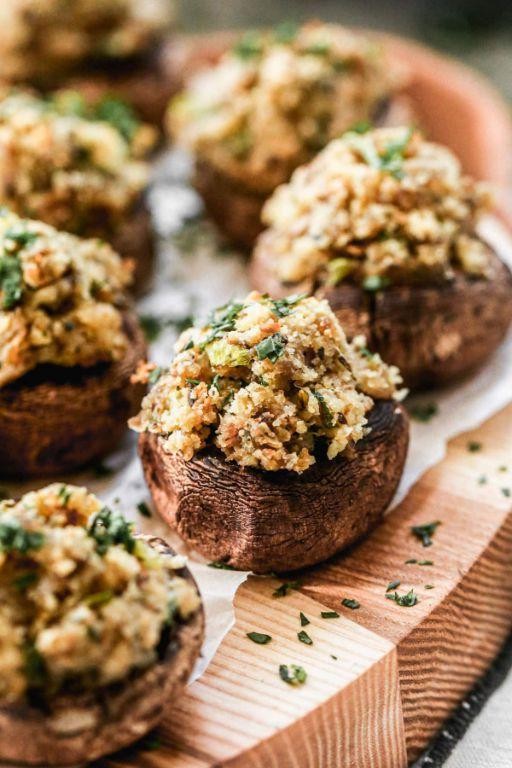 Stuffed Mushrooms with Spicy Sausage