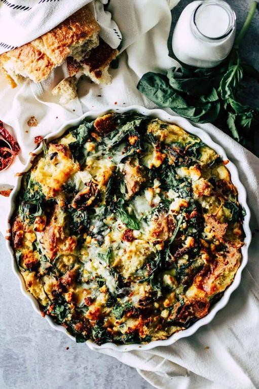 Sun-Dried Tomato and Basil Strata