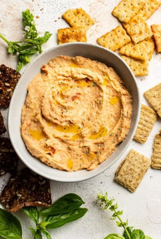 Sun-Dried Tomato and Basil Veggie Dip