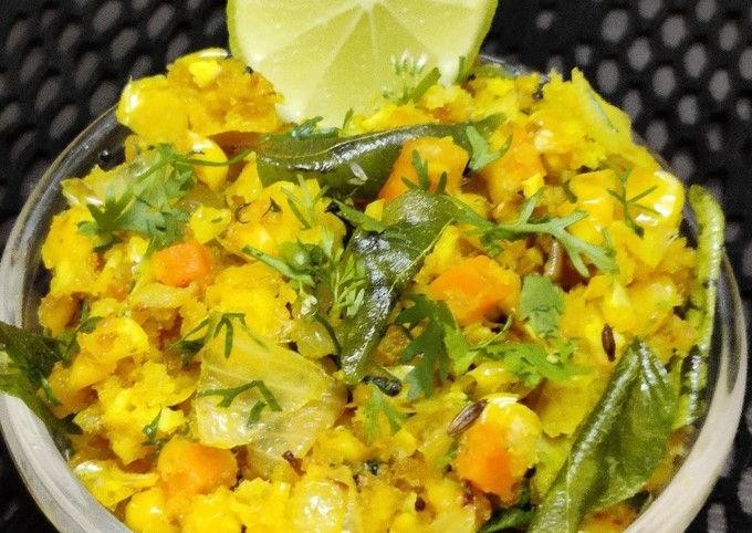 Sweet Corn and Capsicum Upma
