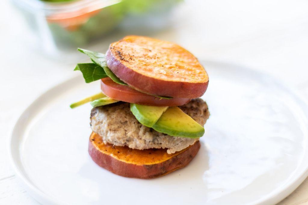 Sweet Potato Ground Turkey Burgers