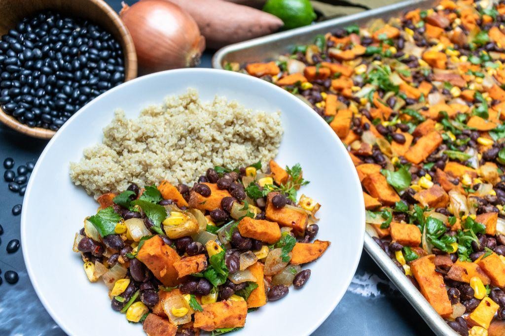 Sweet Potato and Black Bean Baked Rotini