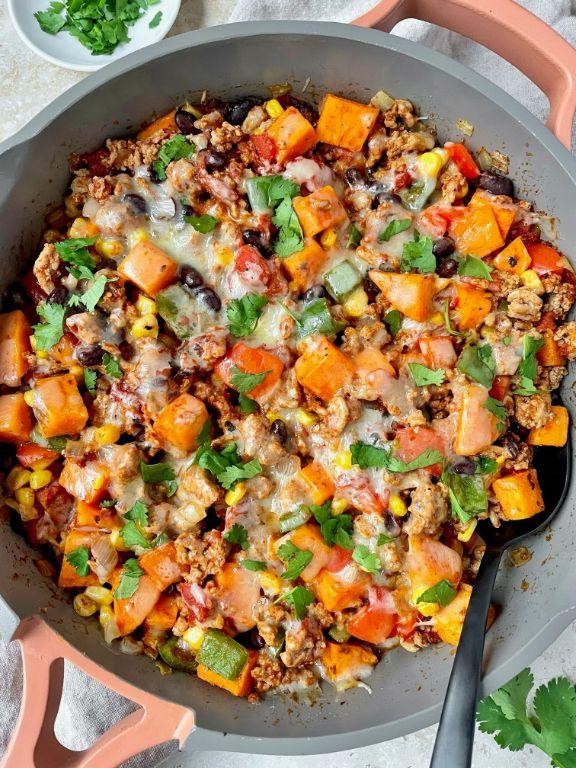 Sweet Potato and Ground Turkey Stir Fry