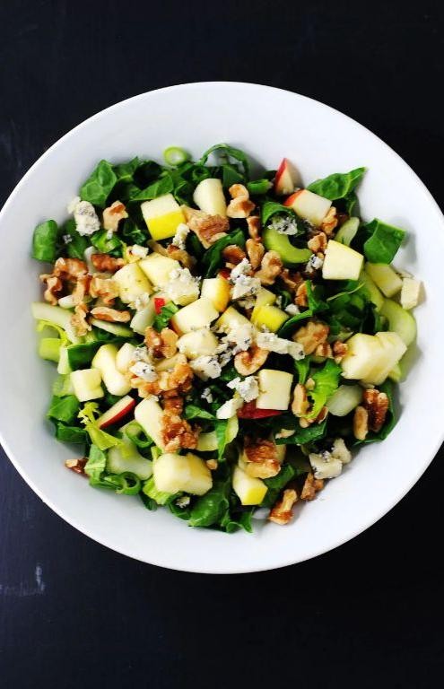 Swiss Chard and Apple Salad with Walnuts